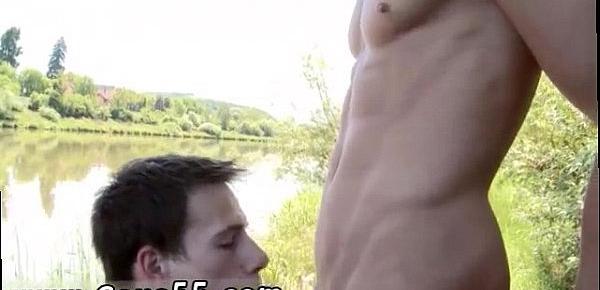  Men with erections outdoors nude gay Public Anal Sex By The River!